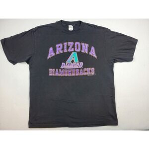 Vintage 1995‎ Arizona Diamondbacks Spellout Black Single Stitch Shirt XXL USA